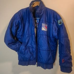 Vintage New York Rangers Reversible Puffer
